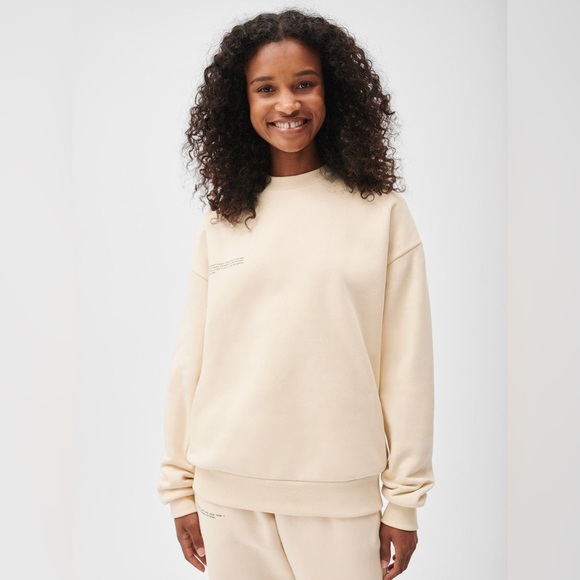 Pangaia Sweatshirt White 365 Heavyweight Sweatshirt Crew Neck Size Small Cotton - Picture 14 of 16